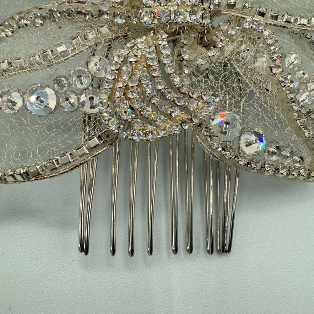 Wedding Floral Hair Comb - Veil Clip